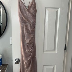 Champagne sparkly dress